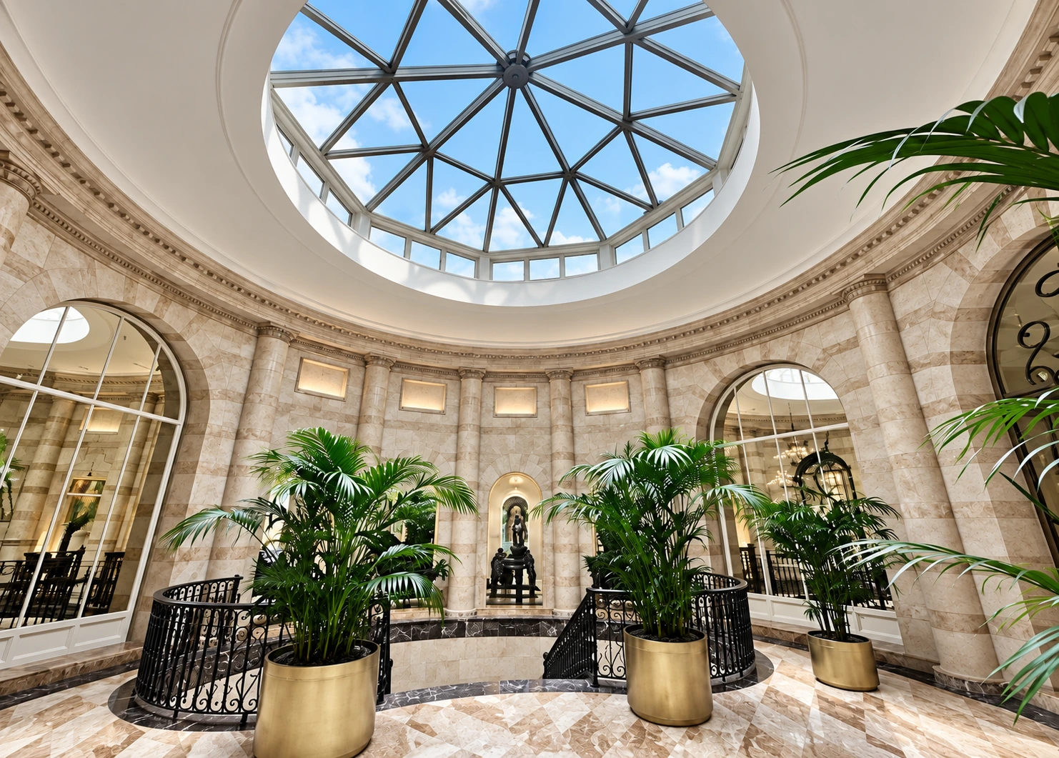 Entrance hall of Palazzo Crespi